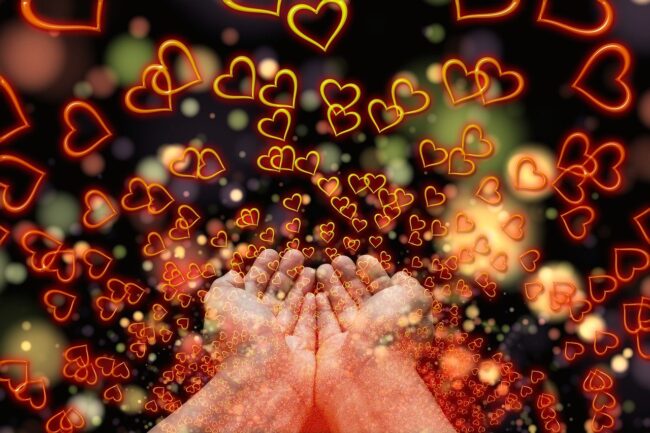 hearts, receive, hands