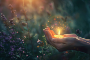 ai generated, hands, candle
